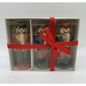 2001 Tag 3 pack Mini Nutcracker Candles Christmas Candles NIP